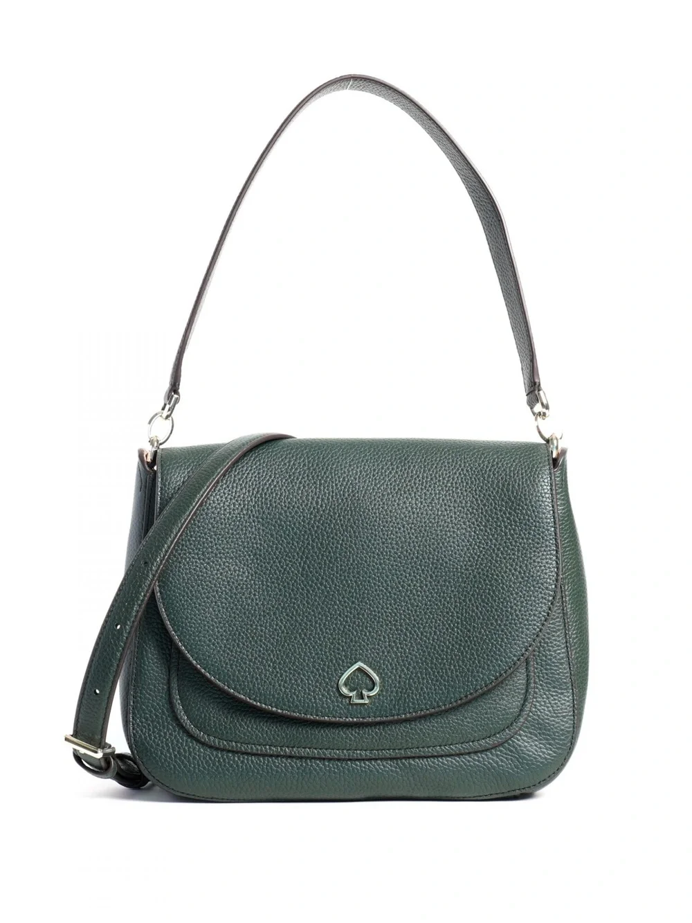 Kate Spade Kailee Medium Flap Deep Evergreen Leather Hobo Shoulder Bag Purse
